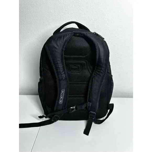 OGIO Business Laptop Padded Backpack Computer Work Black Polyglass Maple Logo